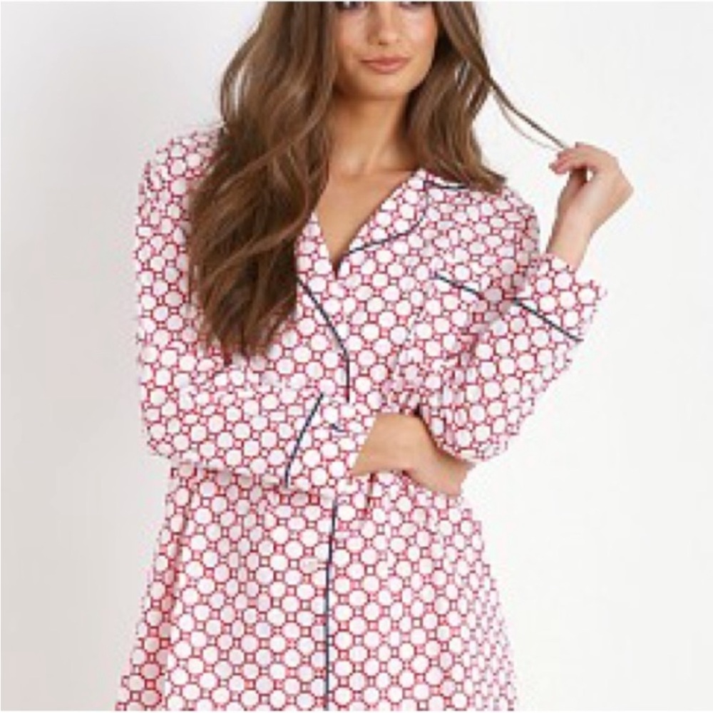 Marigot Night Shirt Rose Snowflake Size S